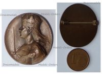 Austria Hungary WW1 Cap Badge Female Figure with Rudolph's Crown and Sword with the Austrian Imperial Anthem 1914 1918