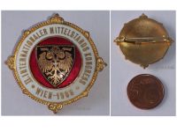 Austria Hungary WW1 Cap Badge International Middle Class Congress Vienna 1908