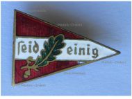 Austria WW2 Cap Badge Fatherland Front  Seid Einig Be United by Gnad 1st Austrian Republic 1933 1938