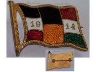 Austria Hungary WW1 Cap Badge Central Powers Flags 1914