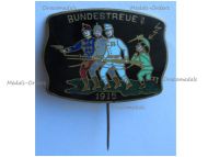 Austria Hungary WW1 Cap Badge Stickpin Bundestreue 1915 Italy Backstabbing the Central Powers