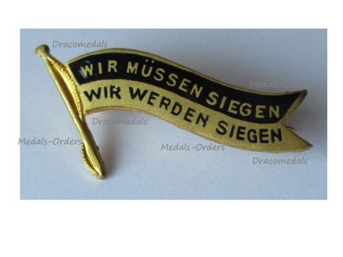 Austria Hungary WW1 Cap Badge Wir Müssen Siegen Wir Werden Siegen