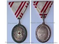 Austria Hungary WW1 Red Cross Silver Merit Medal 1864 1914 with War Decoration