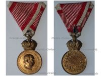 Austria Hungary WW1 Signum Laudis Military Merit Medal with Crown Bronze Class Kaiser Franz Joseph 1886 1916