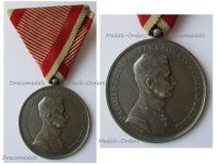 Austria Hungary WW1 Silver Fortitudini Medal for Bravery 1st Class Kaiser Karl 1917 1918 by Kautsch Marked by the Vienna Mint