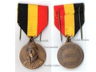 Belgium WW2 Medal of the Royal Federation of King Albert's Veterans 1909 1934 for 20 Years Membership in Flemish