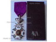 Belgium Order of Leopold I Knight's Cross Military Division Bilingual 1952 Boxed
