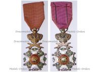 Belgium Order of Leopold I Officer's Cross Military Division Bilingual 1952