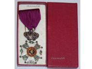 Belgium Order of Leopold I Knight's Cross Civil Division Bilingual 1952 Boxed