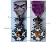 Belgium WW2 Order of Leopold I Knight's Cross Military Division with Crossed Swords 1952 Bilingual