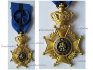 Belgium Order of Leopold II Officer's Cross Bilingual 1952 