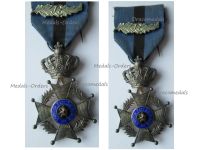 Belgium WW2 Order of Leopold II Knight's Cross with King Leopold's III Silver Palms Maker Marked
