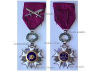 Belgium WW2 Order of the Crown Knight's Star with Swords