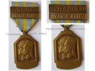 Belgium WW2 African War Medal 1940 1945 with Clasps Nigerie & Moyen Orient by Dupagne