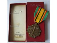 Belgium WW2 Military Combatant's Cross 1940 1945 Boxed by Fibru