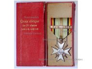 Belgium WW1 Civic Cross for War Merit 2nd Class with Clasp 1914 1918 Boxed