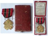 Belgium WW1 Civil Decoration for Bravery Devotion and Philanthropy Gold Medal Boxed by Hart