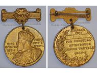 Britain King Edward VII London County Council Medal 1902 Punctual Attendance Bar 1908 British Decoration