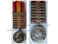 Britain Queen's South Africa Medal QSM with 7 Clasps ( South Africa 1901, Belfast, Diamond Hill, Johannesburg, Driefontein, Paardeberg, Relief of Kimberley) to Driver of the ASC