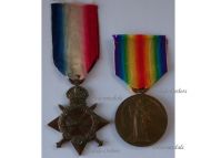 Britain WW1 Medal Set Pair RFA Royal Field Artillery (Victory, 1914-15 Star)