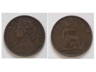 Great Britain One Farthing 1878 Coin Queen Victoria