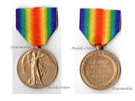 Britain WW1 Victory Interallied Medal East Yorkshire Regiment Queen's Own KIA France 1917