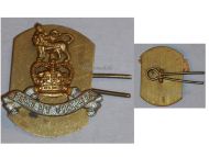 Great Britain Royal Army Pay Corps RAPC Collar Badge with Queen's Crown 1952 for the Korean War 1950 1953