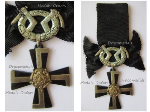 Finland WW2 Order of the Cross of Liberty Mourning Cross with Swords 1939 for the Winter War 