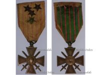 France WW1 War Cross 1914 1917 with 4 Citations 4 Stars (1 Bronze 3 Silver)