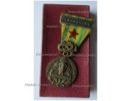 France Indochina War Medal 1945 1953 with Red Star Device for Combat Wound & Indochine Bar Boxed