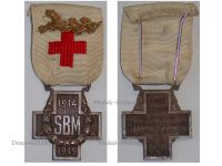 France WW1 SBM Red Cross Medal with Gold Palm of the French Association for Aiding the Wounded Military 1914 1918