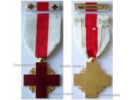France Red Cross Medal Recompense Gold Class 2nd Type 1st Form 1950 with Ribbon Bar