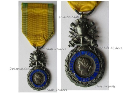 France WW1 Military Medal Valor & Discipline 1870 7th type 1910 1951 by Chobillon 