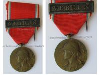 France WW1 Verdun Medal 1916 Prudhomme Type with Verdun Clasp