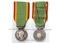 France WW2 Silver Medal of the Society for the Encouragement of Devotion to Service by Contaux 