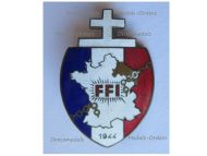 France WW2 Free French of Interior FFI Region C Badge Resistance Low Numbered