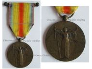 France WW1 Victory Interallied Medal by Charles Laslo Unofficial Type 1 with Officer's Bar
