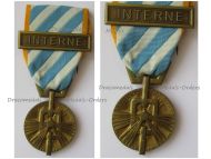France WW2 Deportation and Internment Medal with Interne Clasp for Internees by Arthus Bertrand & Paris Mint