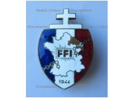 France WW2 Free French of Interior FFI Region C Badge Resistance Numbered