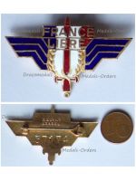 France WW2 Free French Forces Wings FFL Badge British Made Numbered