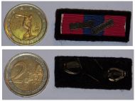 France Bronze National Defense Medal Ribbon Bar with Clasps Infantry & French Occupation Forces in Germany