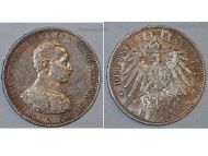 Germany Prussia 5 Mark 1914 A Silver Coin Kaiser Wilhelm II Berlin Mint
