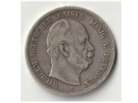 Germany Prussia 5 Mark 1876 B Silver Coin Kaiser Wilhelm I Hanover Mint