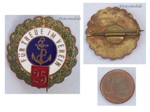 Germany WW1 Badge of the Veteran Association of the German Imperial Navy for 25 Years Loyal Contribution