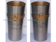 Germany Austria Hungary WW1 Patriotic Goblet for Officers with the Portrait & Speach Quote Inscriptions of Kaiser Wilhelm & Franz Joseph 1914 1916 Large Type