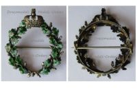 Germany WW1 Patriotic Brooch with the Prussian Royal Crown & Oak Leaves Wreath in Silver 800