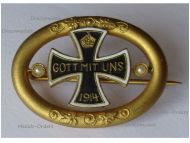 Germany WW1 Cap Badge Iron Cross Gott Mit Uns 1914