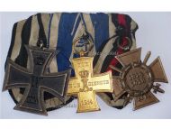Schaumburg Lippe WW1 Iron Cross Loyal Service Hindenburg Military Medals set Great War Decoration