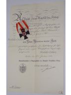 Germany Prussia WW1 Royal Order of the Red Eagle Cross IV Class 1861 1918 by Maker JHW with Diploma Dated 1913