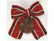 Germany WW1 Prussia Red Cross Service Medal 3rd Class in Bronze on Bow for Female Recipient